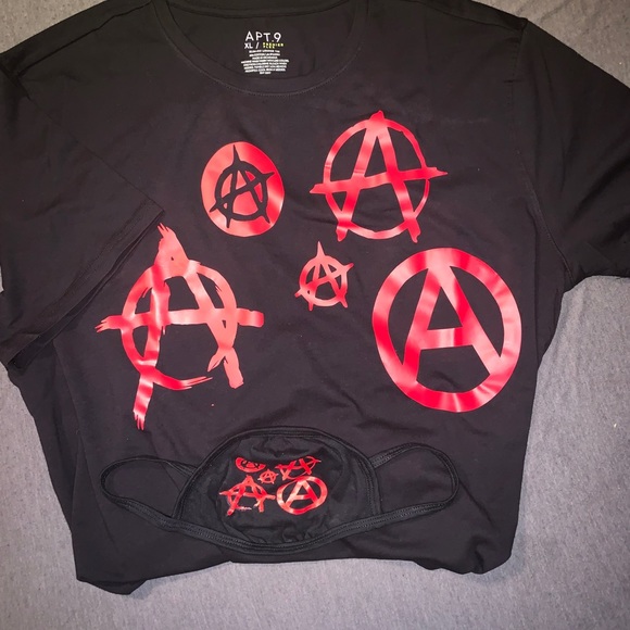 Anarchy Custom T-shirt w/ Matching Face Mask - Picture 5 of 6